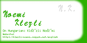 noemi klezli business card